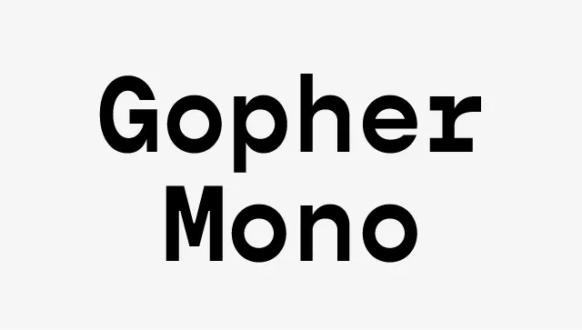 Gopher Mono Font Family