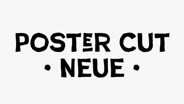 Poster Cut Neue Font Family