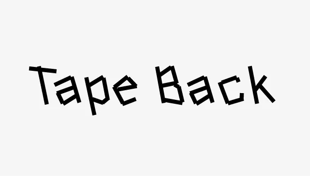 Tape Back Font Family