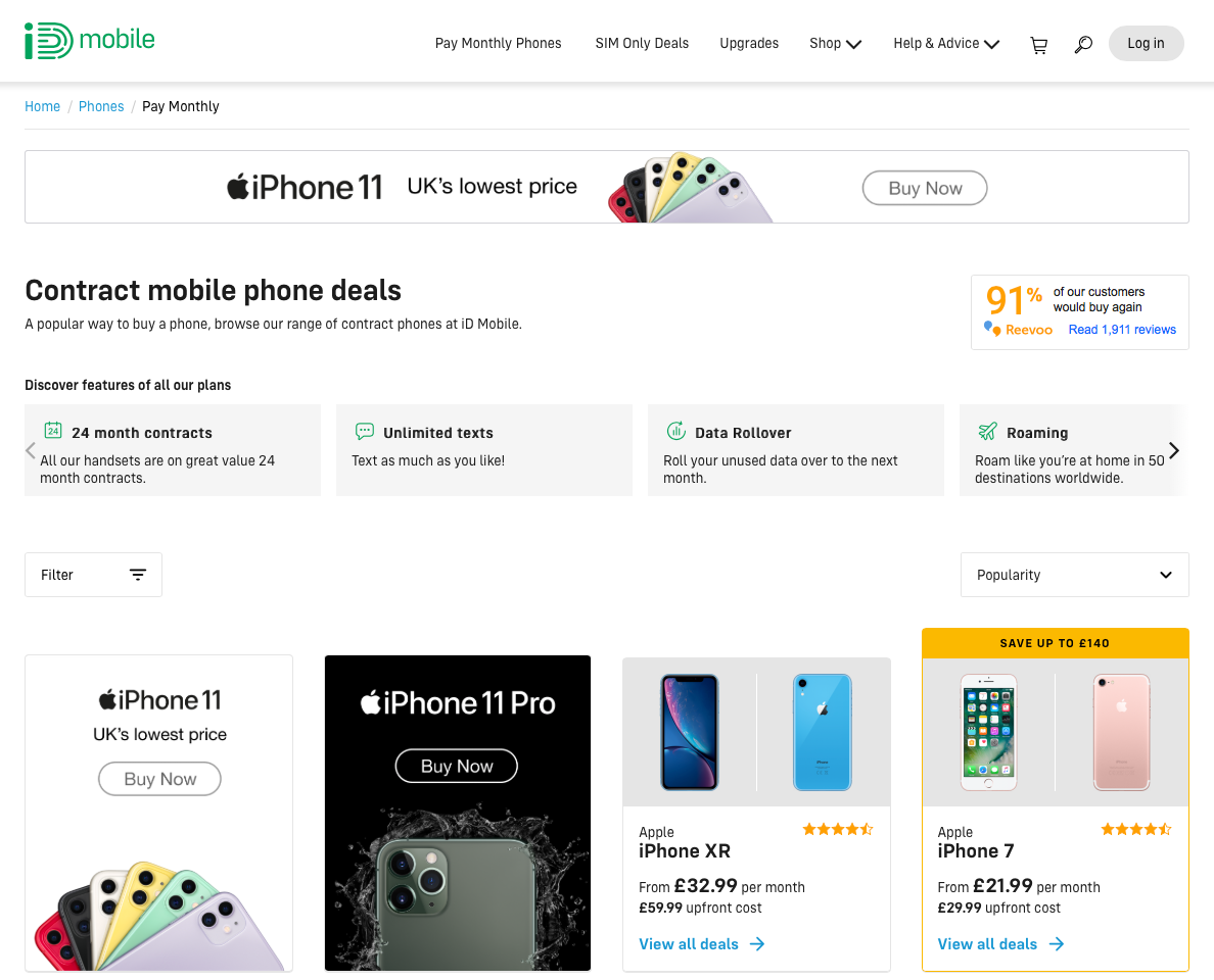 iD Mobile using Config